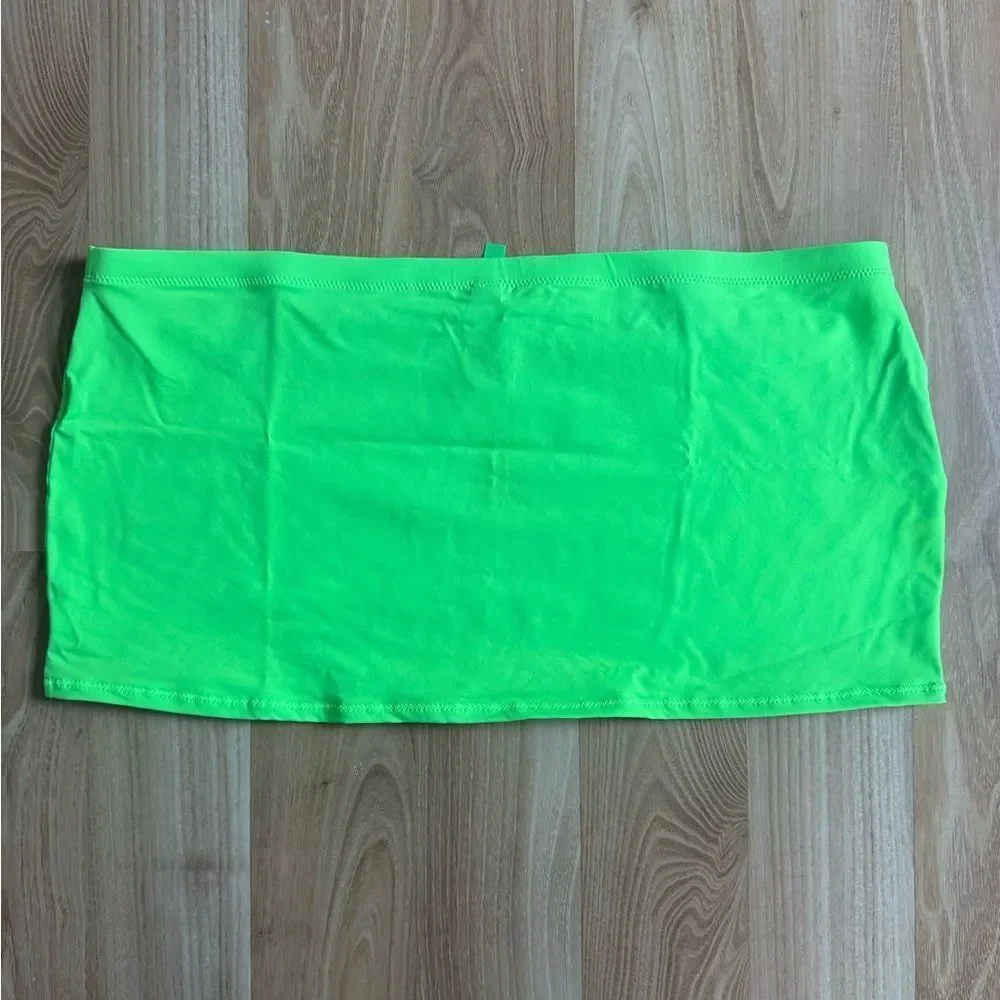 SKIMS Neon Green Swim Skirt Cover-Up